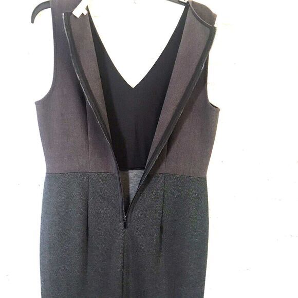 Ann Taylor Loft Woman's Black Purple and Gray Color Block Dress Size 10 - Picture 4 of 7
